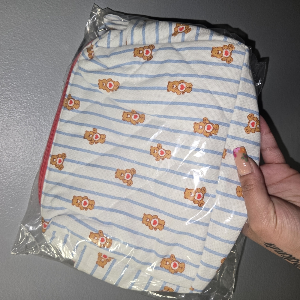 Striped Care Bear Print Pouch